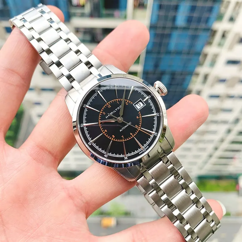 Hamilton American Classic RailRoad Black Dial Men's Watch- H40555131